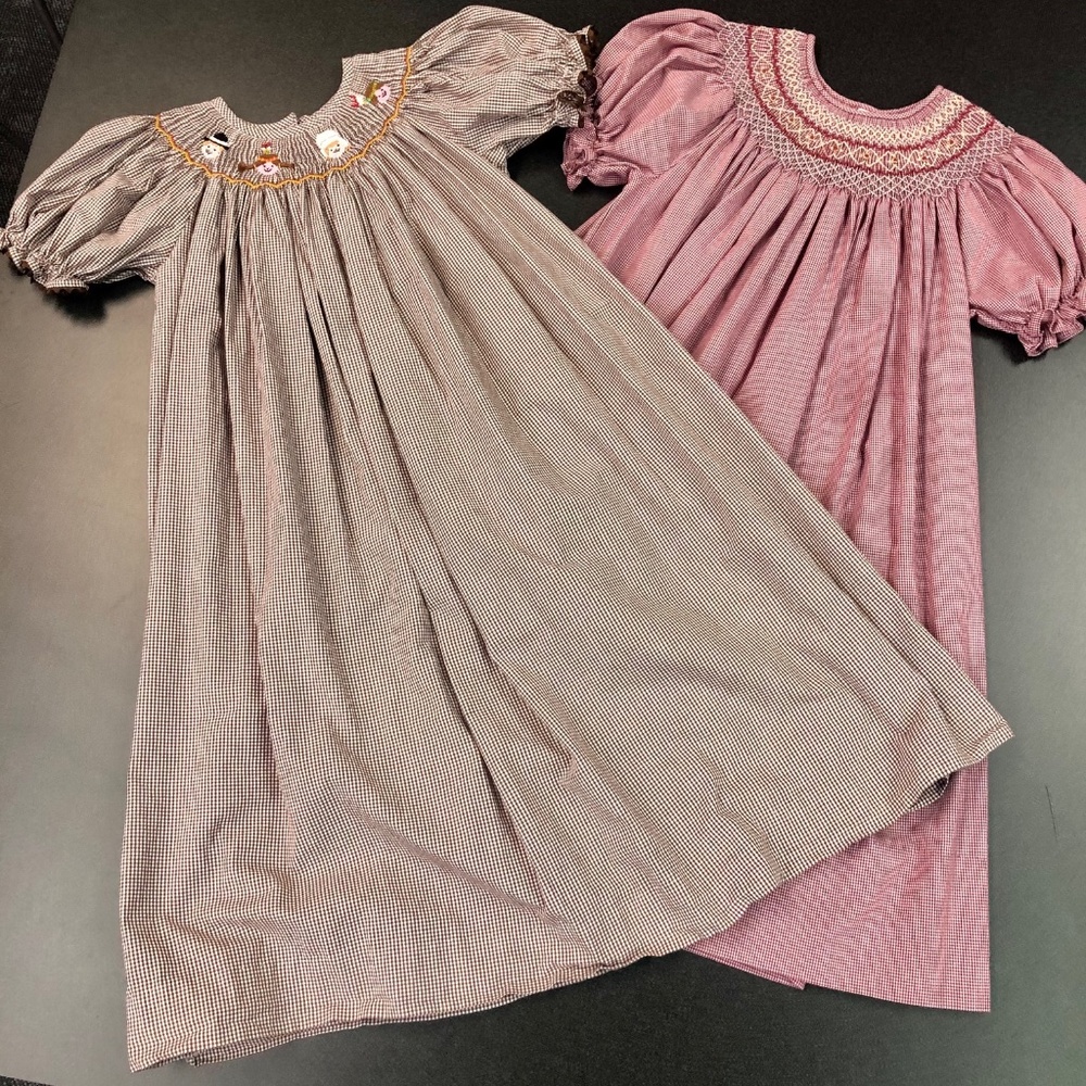(2) Thanksgiving Smock Dresses